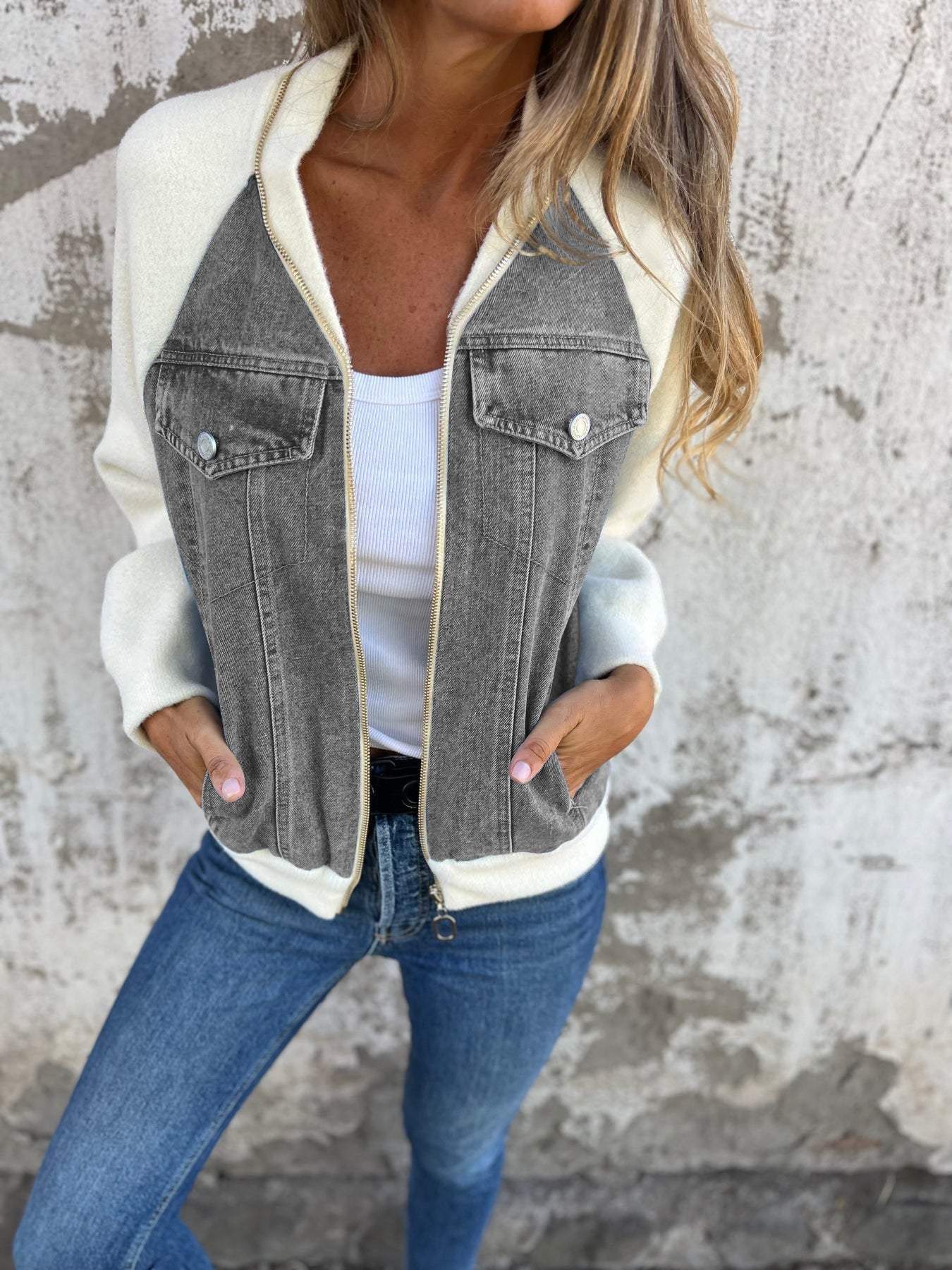 Olivia - Modern Jacka Med Denim