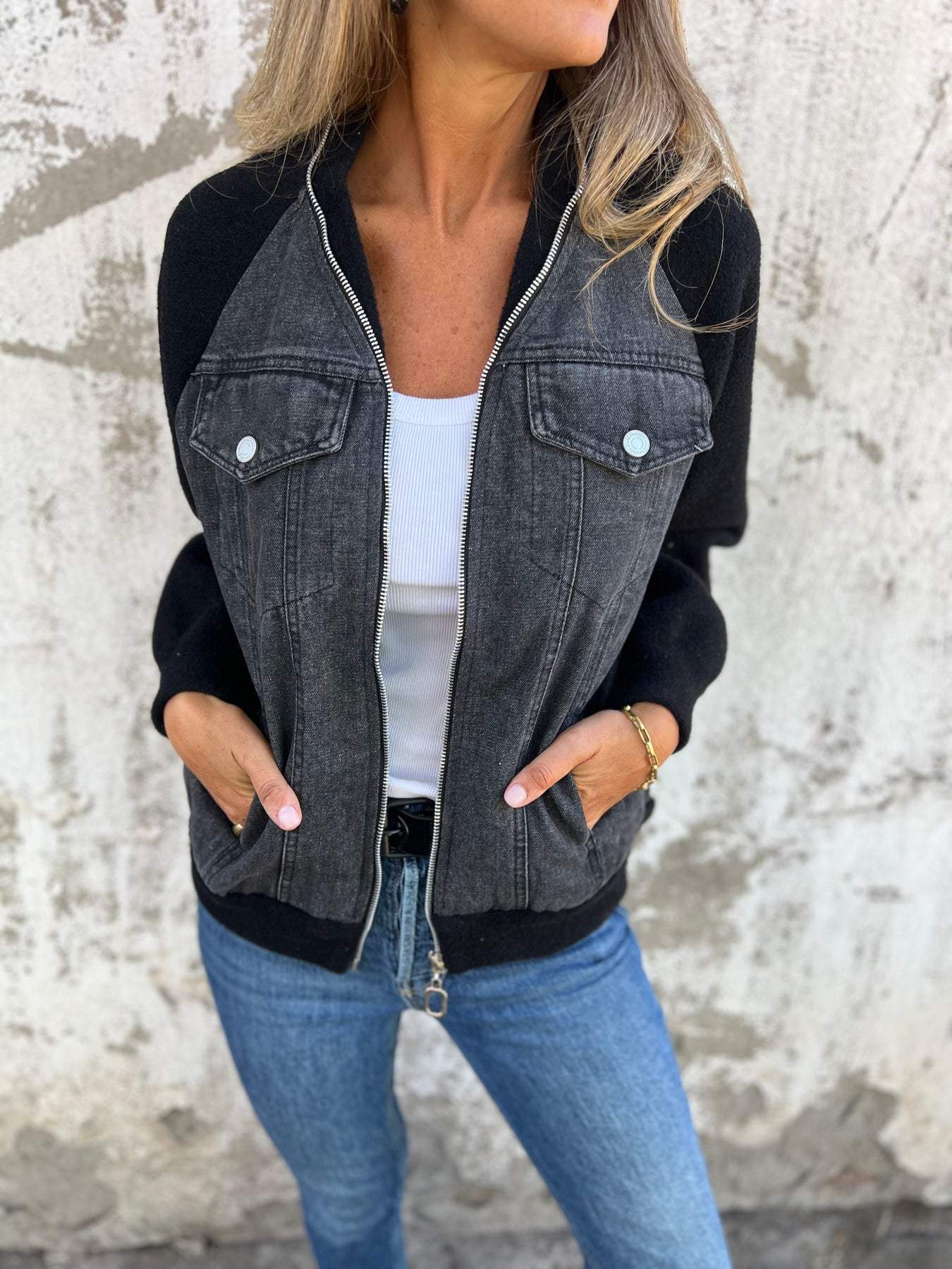 Olivia - Modern Jacka Med Denim