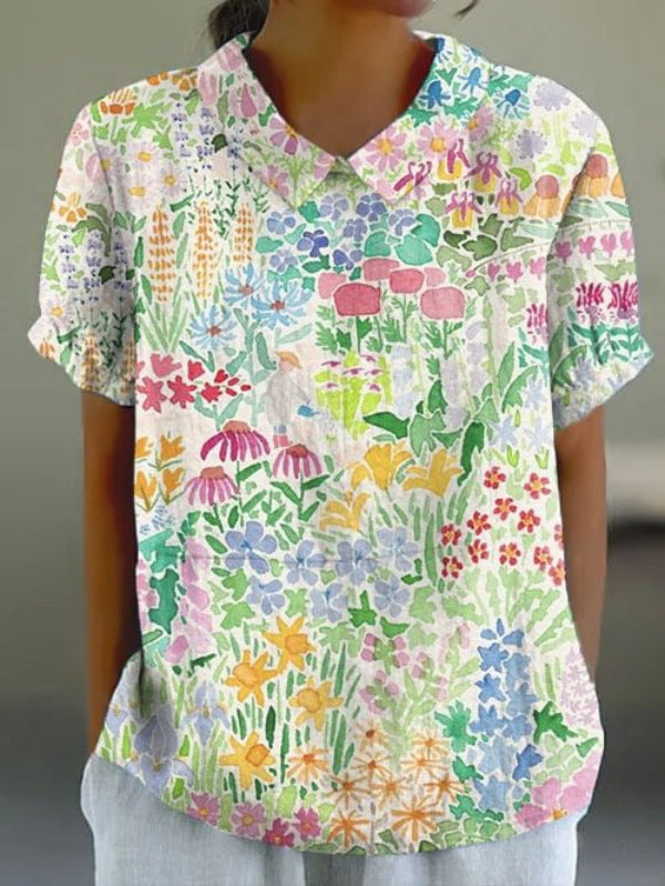 Lilly - Blus Med Blommönster